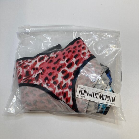 5 pair womens leopard print low waist seamless panties size 8/10 new - Picture 5 of 5